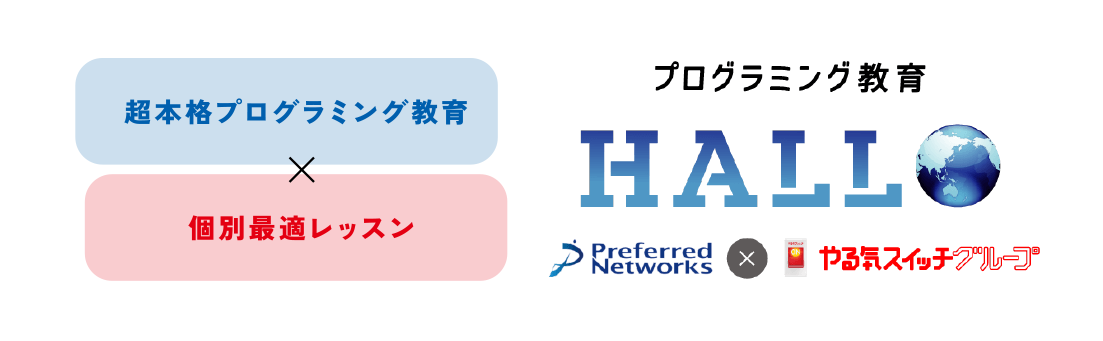 超本格プログラミング教育 × 個別最適レッスン プログラミング教育 HALLO